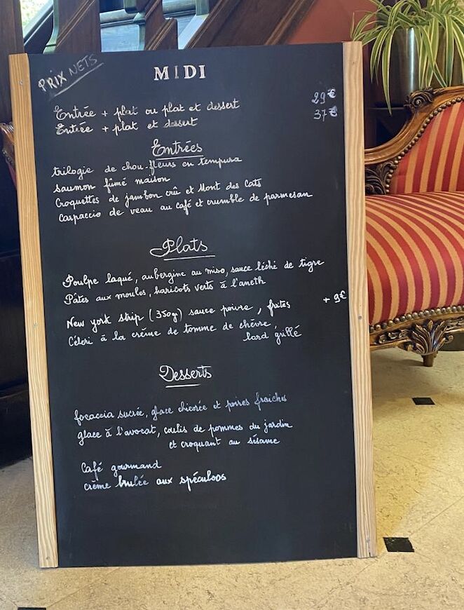 menu du midi - 1er octobre pour 15 jours