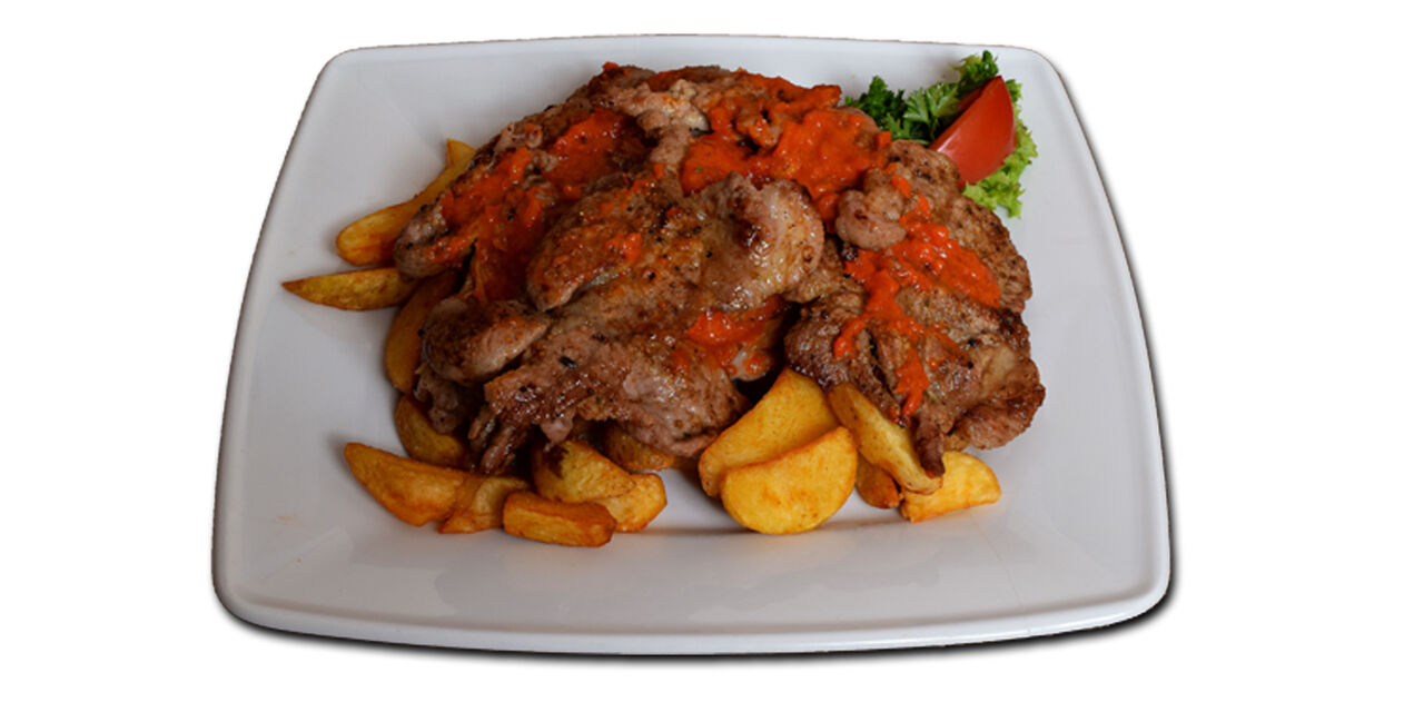 Argentin tarja / Argentin style rib (natur pork slice with ajvar)