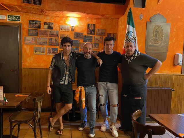 Con los actores carlos lorenzo y Ismael Abadal