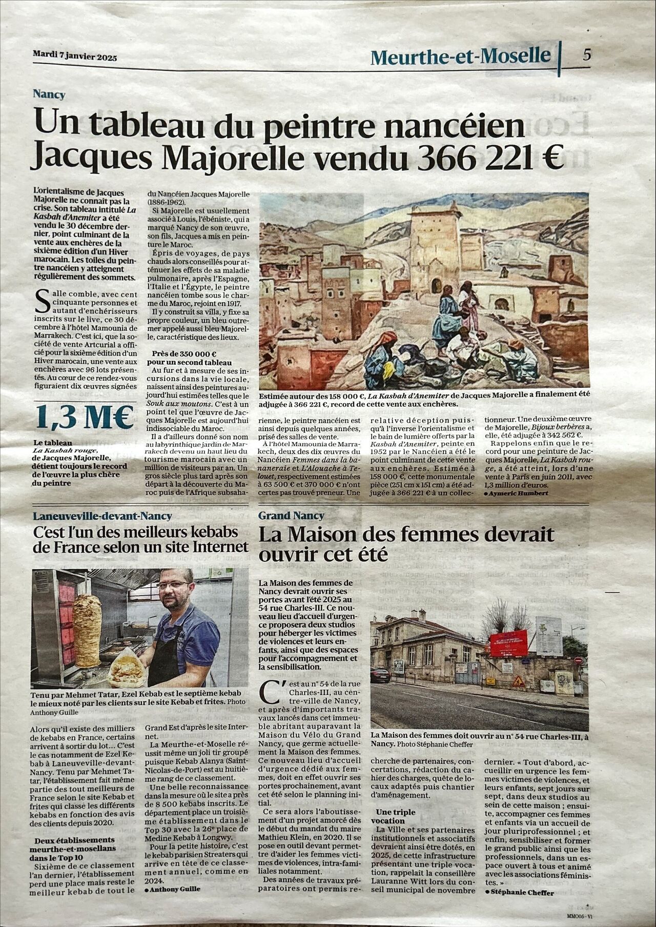 📢 Notre enseigne a l’honneur d’être citée dans L’Est Républicain