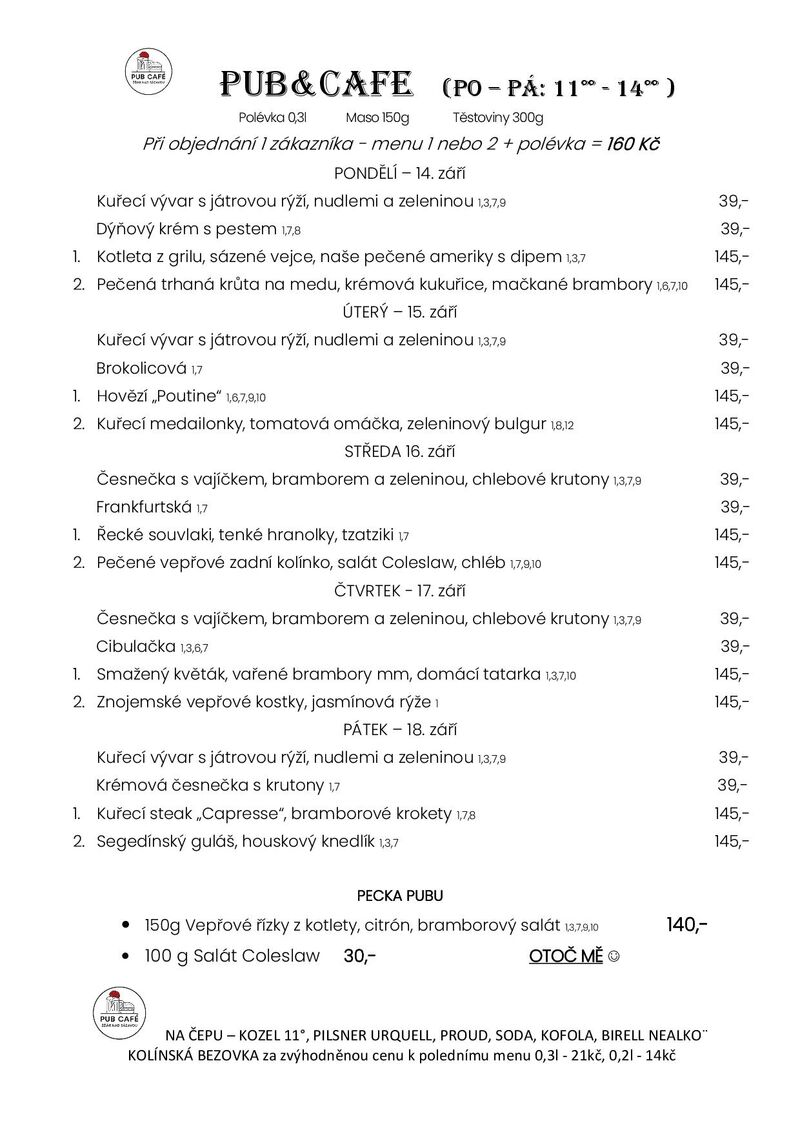 DENNÍ MENU od 14.ZÁŘÍ
