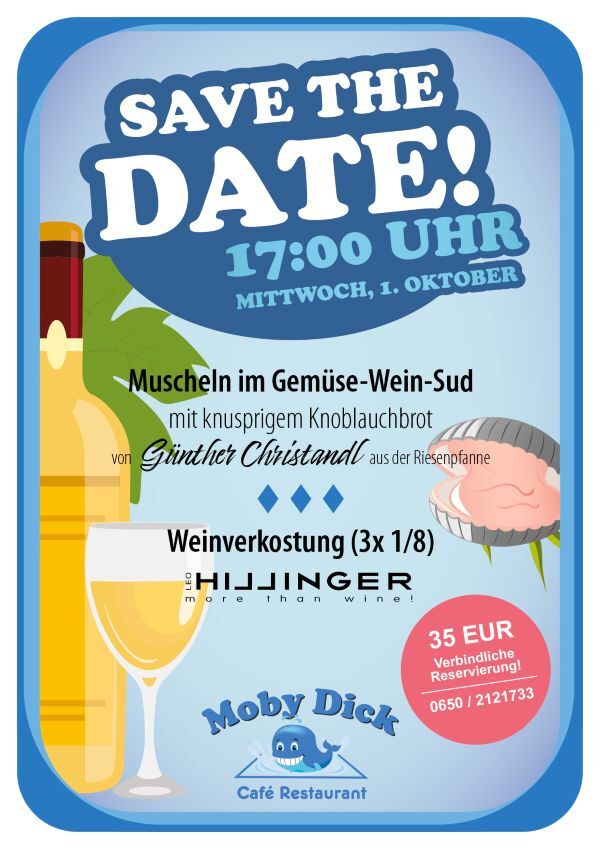 Muscheln mit Hill Weine