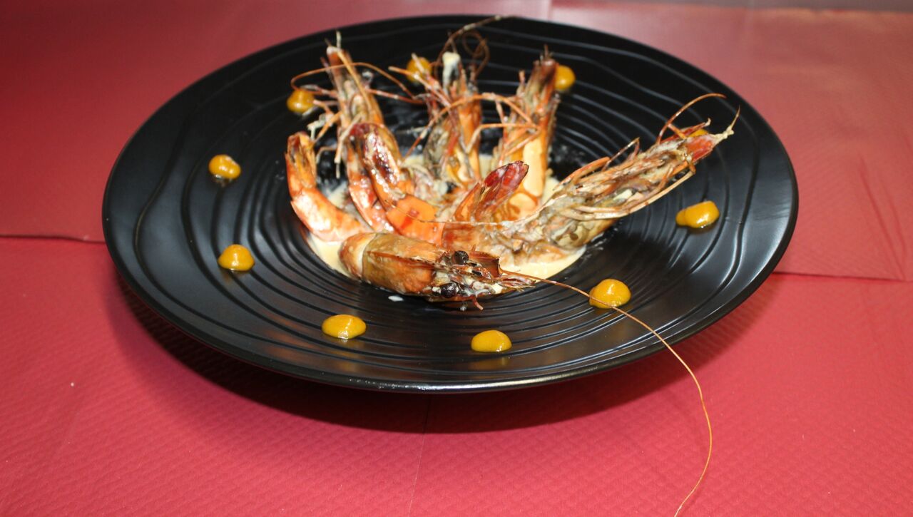 Gambas flambées à l'anis