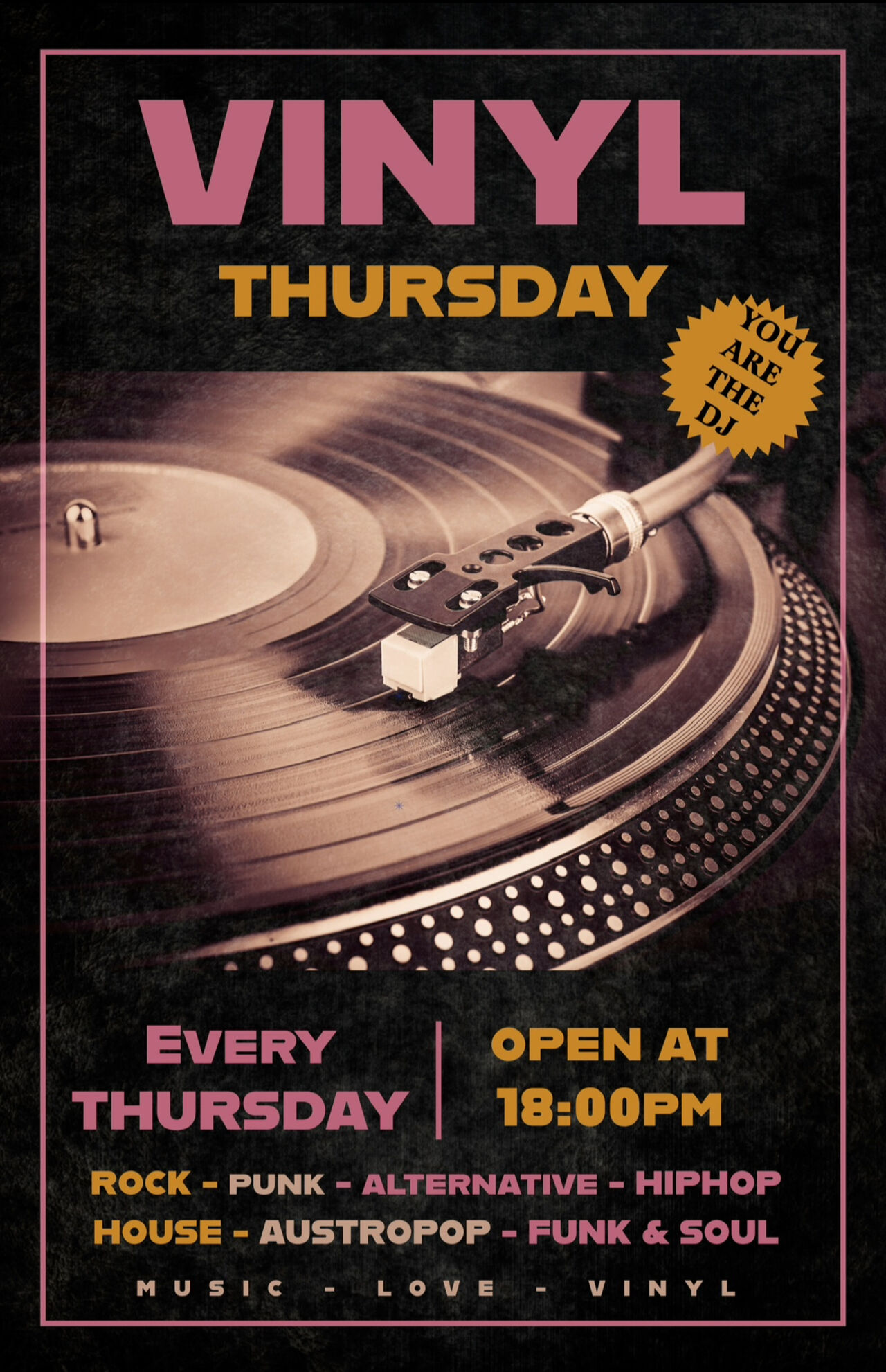 Vinyl THURSDAY - You are the DJ