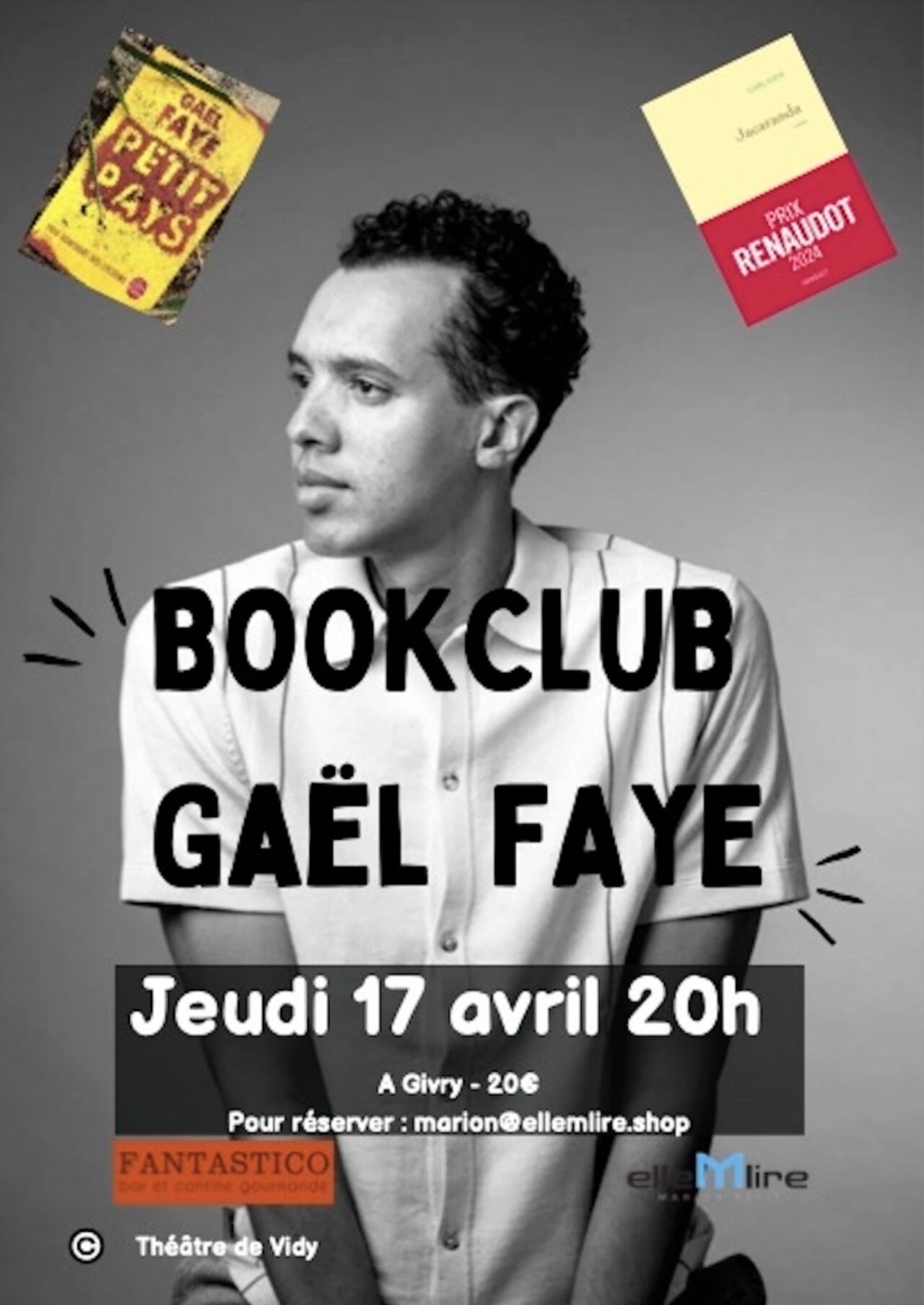 Bookclub Gaël Faye "Jacaranda" 17 avril 25