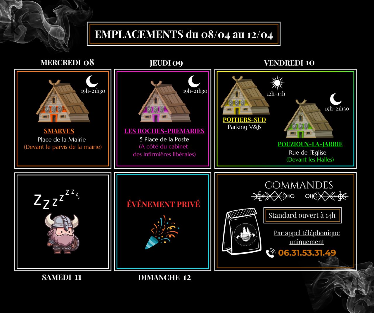 Planning de la semaine ✨