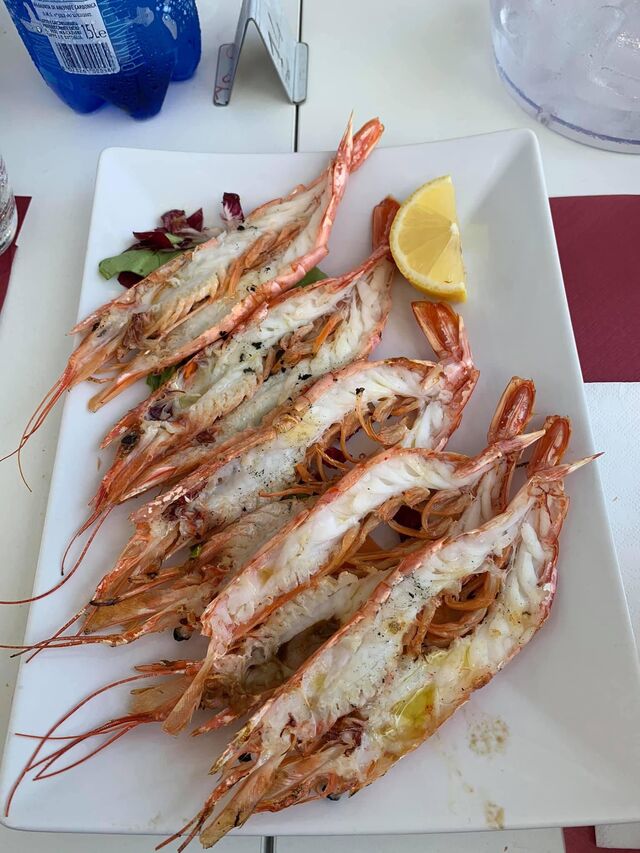 Gamberi alla griglia