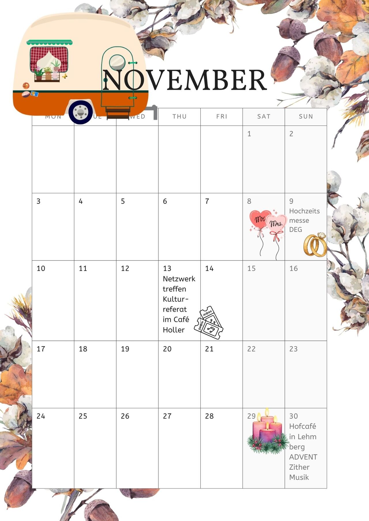 Terminkalender November 2025