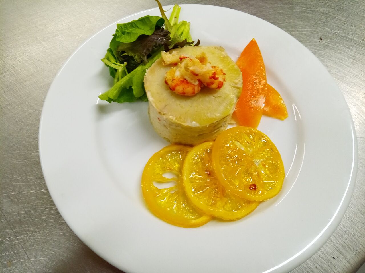 Bavarois d'artichaud et écrevisse 