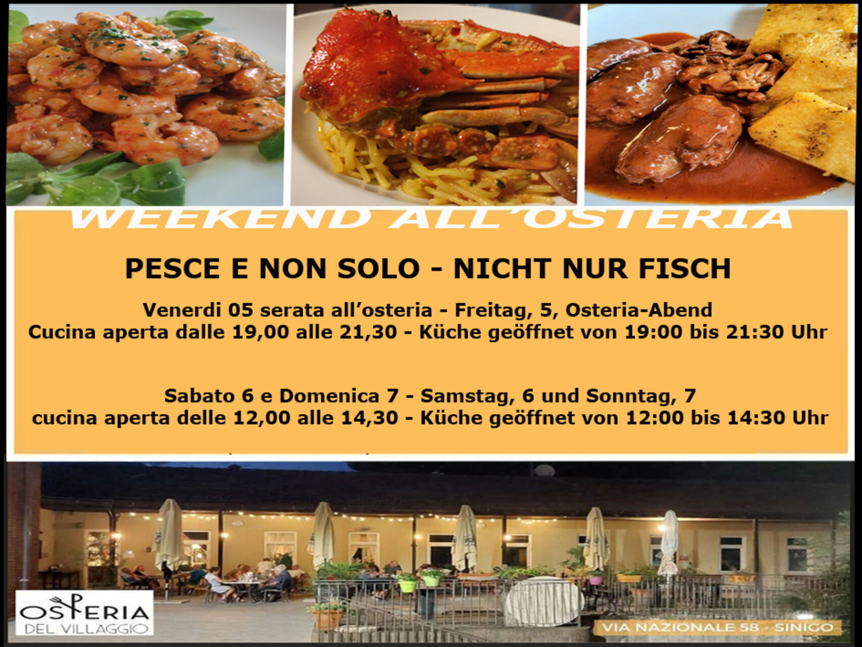Fine settimana all'Osteria
