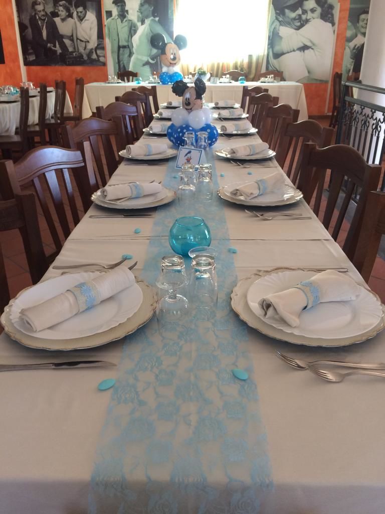 Arredo proposto al banchetto per un battesimo