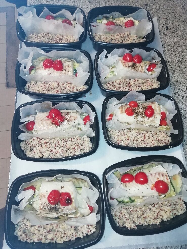 Cabillaud en papillote, legumes et quinoa