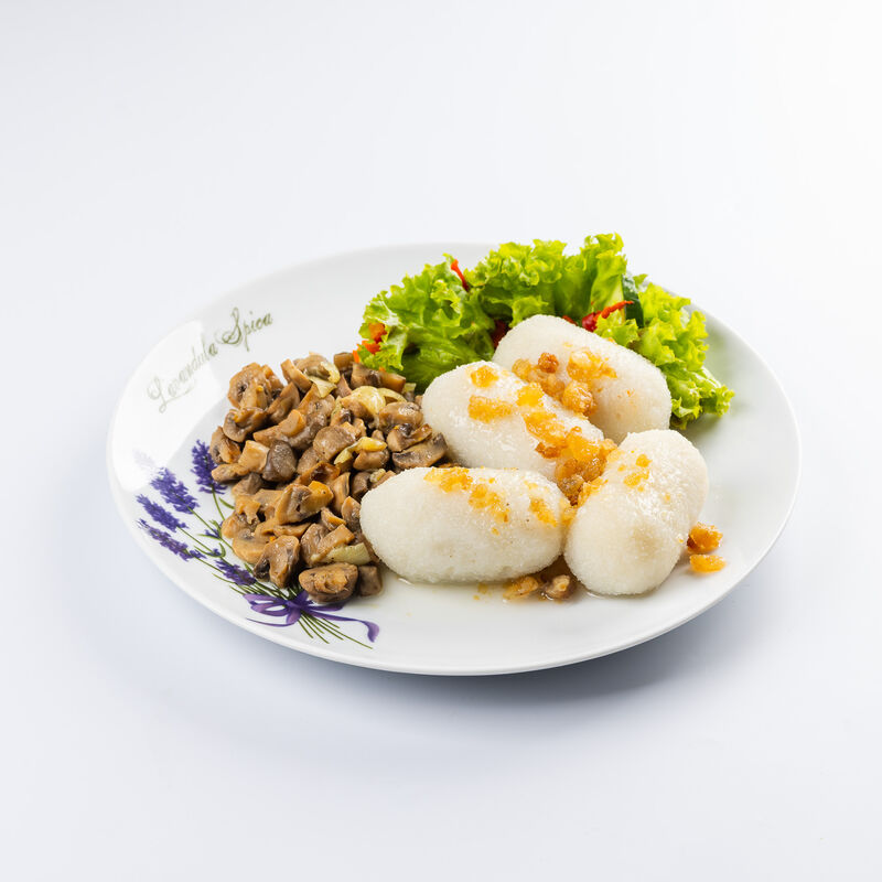 Kartacze z miesęm ze skwarkami i pieczarkami