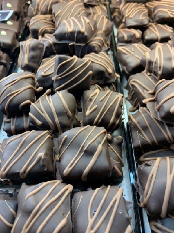 croq'pistache , chocolat noir