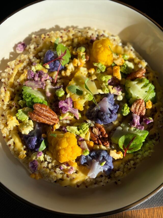Quinoa et son jardin de choux fleurs