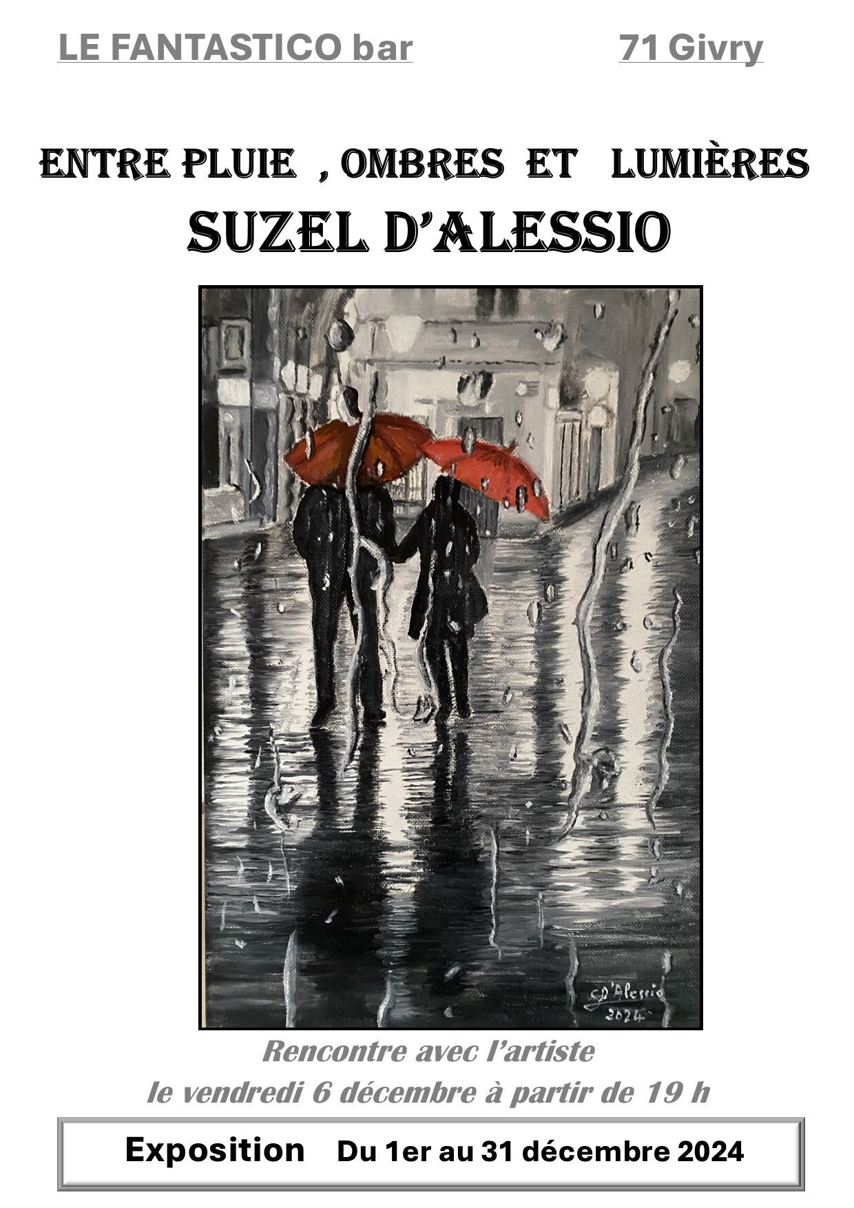 Exposition et Rencontre Suzel d'Alessio Décembre 2024 