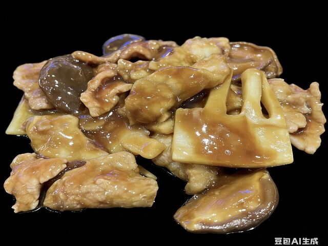 manzo funghi e bambu