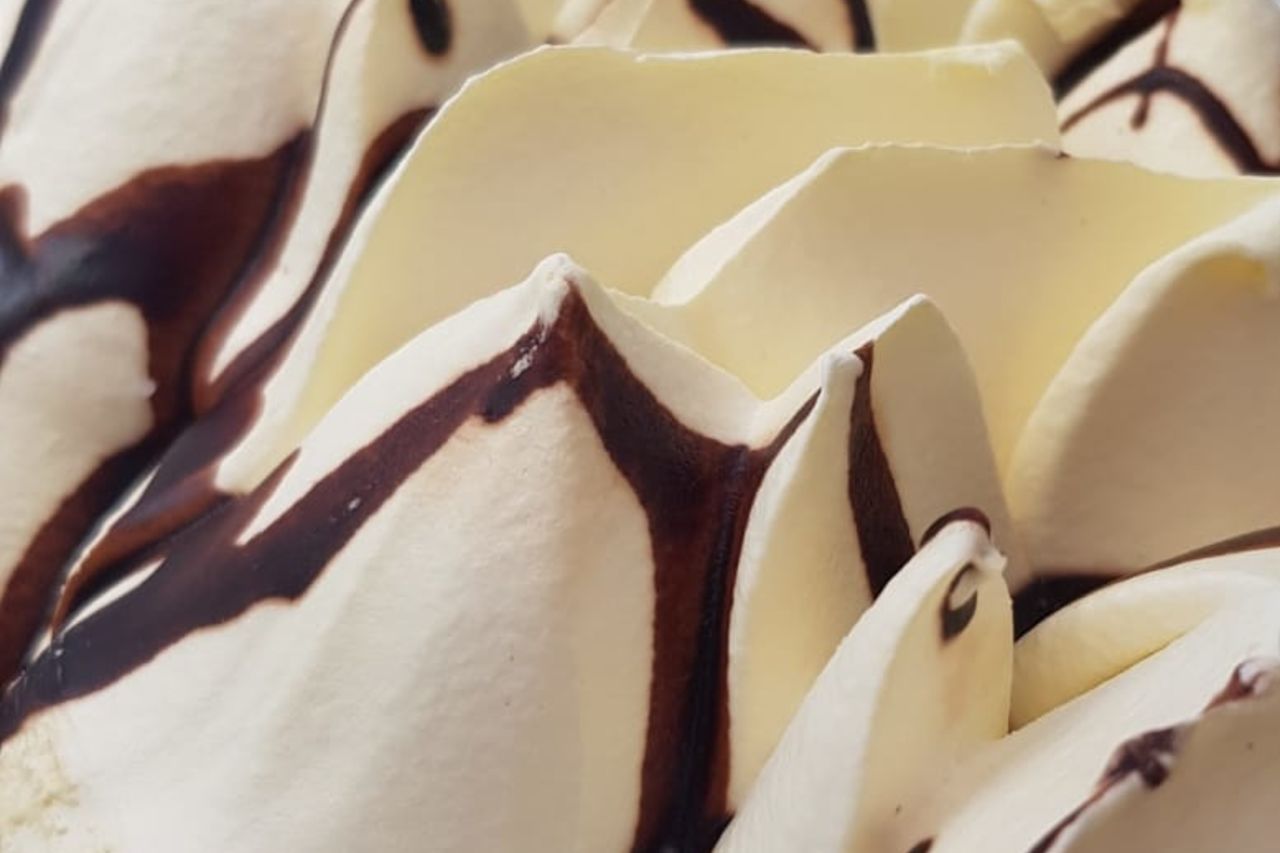 HELADO DE BANANA CON CHOCOLATE