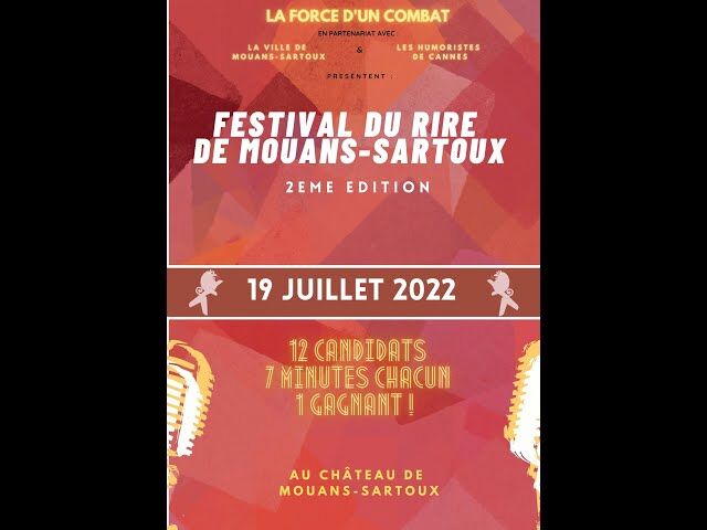 2ème festival du rire de Mouans-Sartoux de nos amis de la Force d'un combat dont le Président est Manu Garcia le 19/07/2022 :)