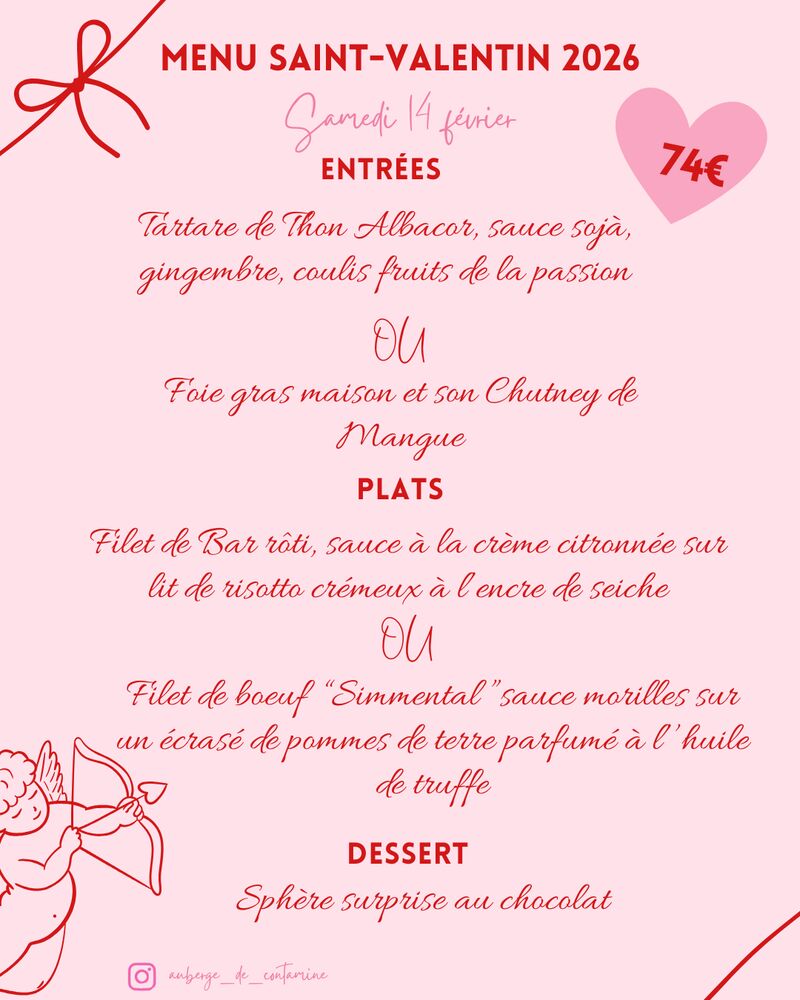 MENU ST VALENTIN 2026