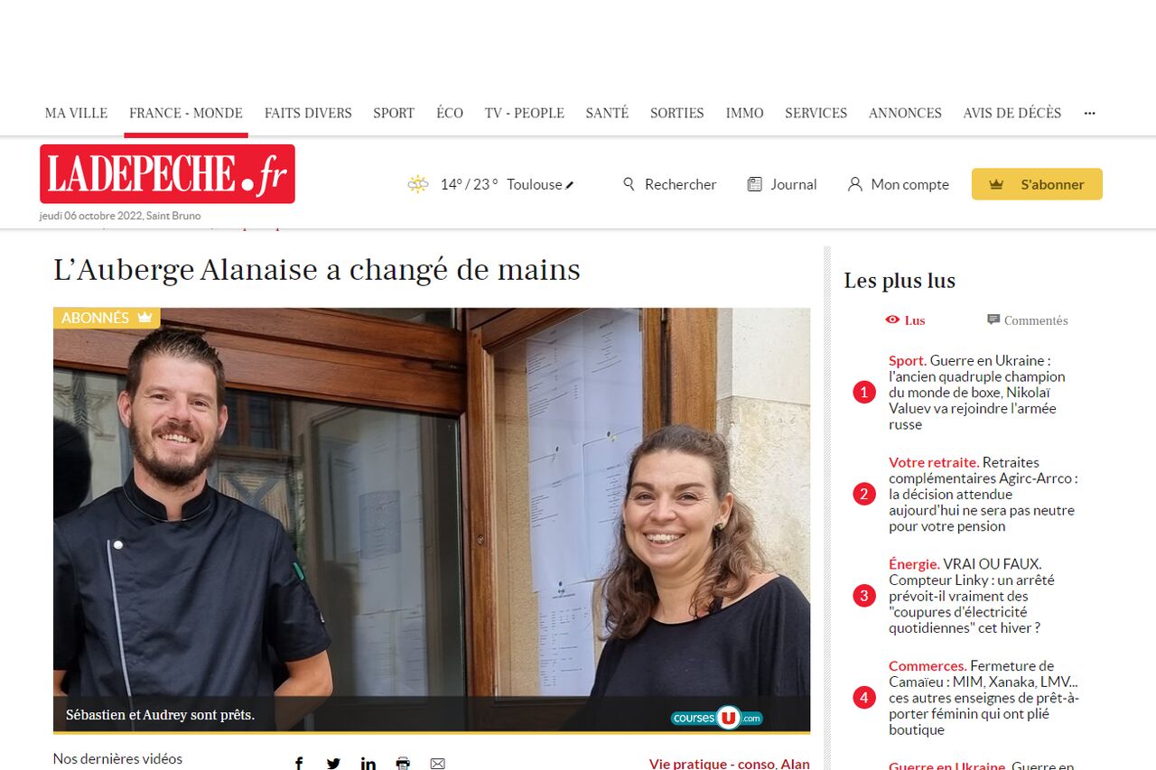 On parle de nous dans la Depeche!