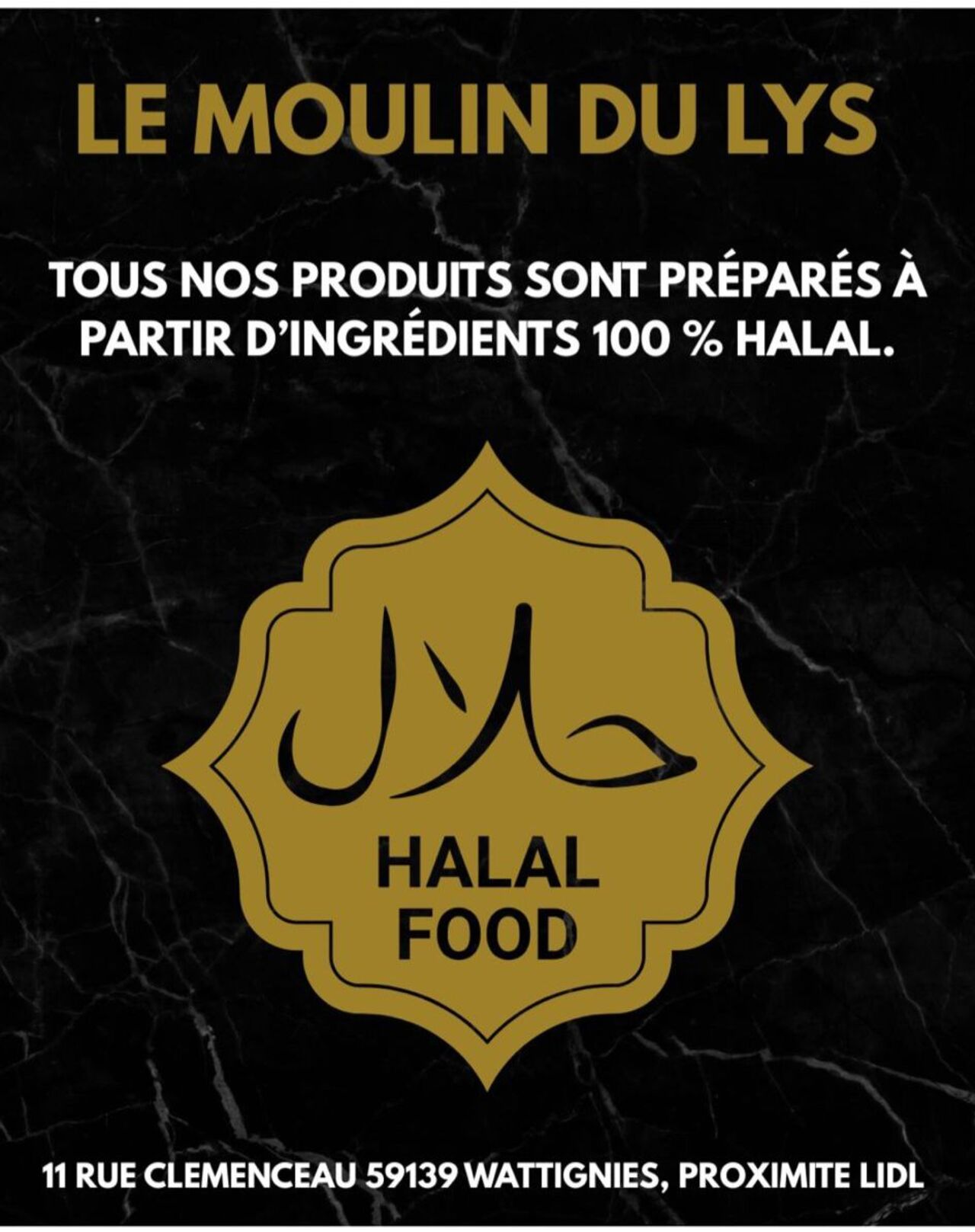 Tous nos plats sont halal