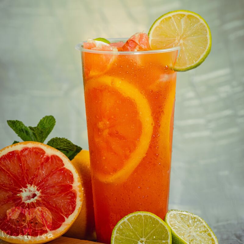 Thé vert au pamplemousse rouge