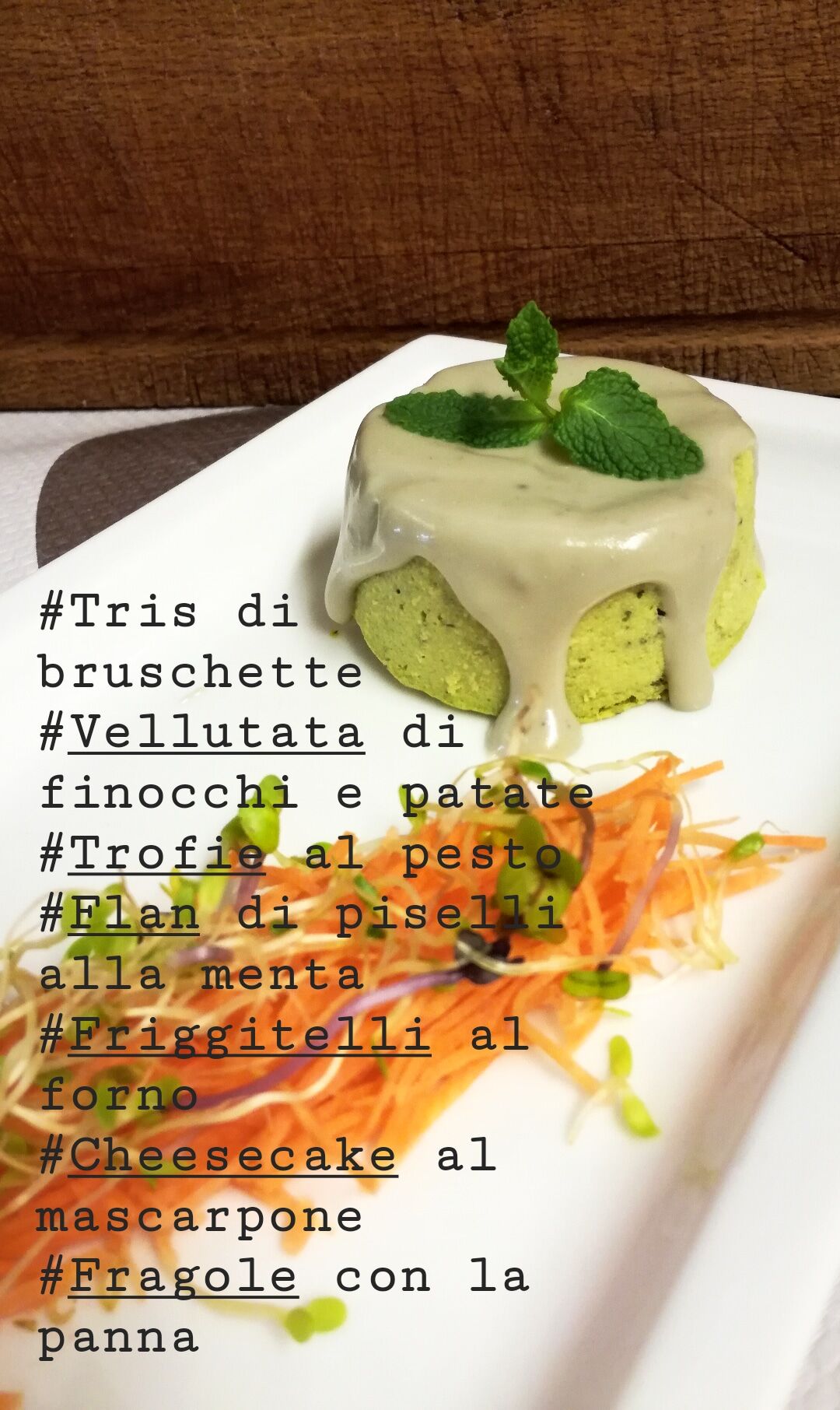 esempio di menù settimanale