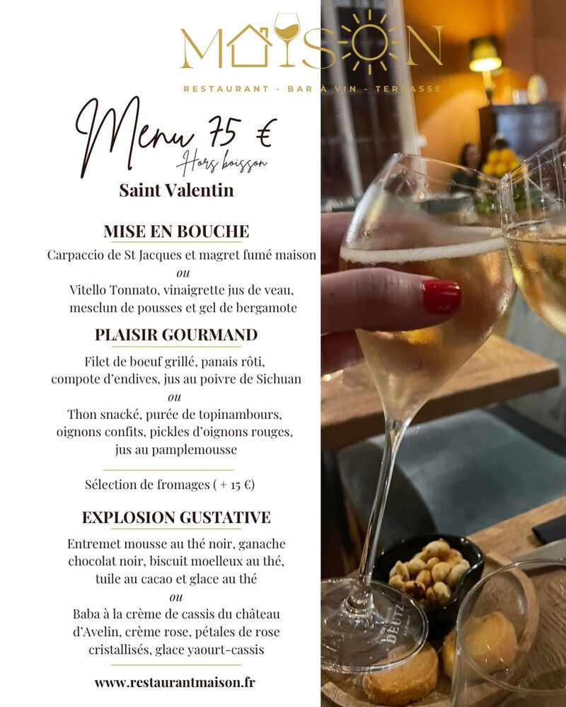 Menu st Valentin 2026