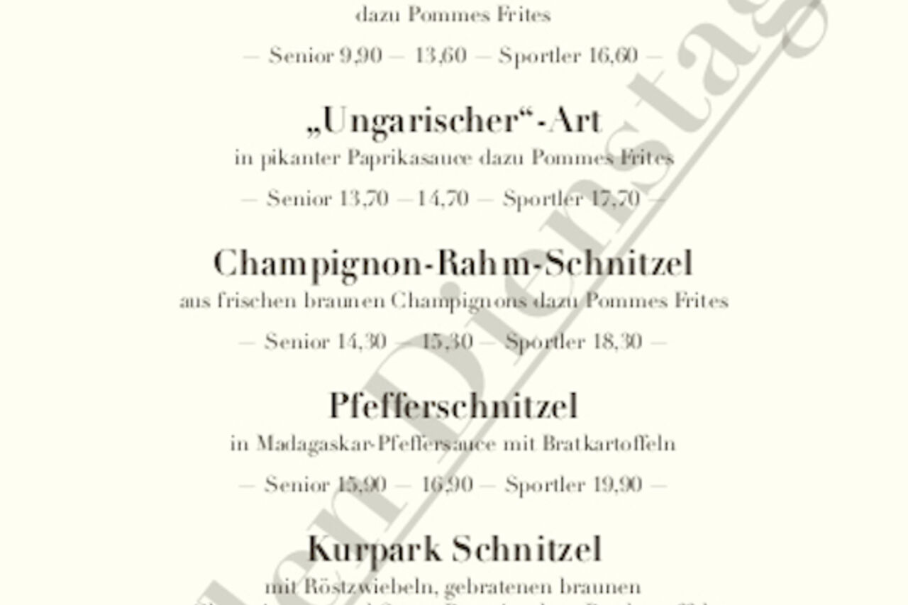 !!!Dienstag-Schnitzeltag!!!