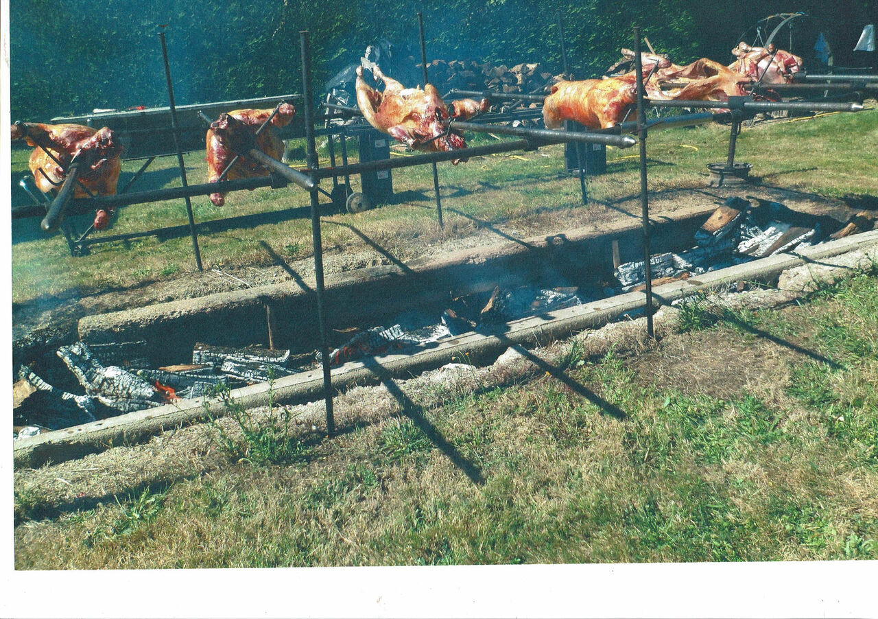 Agneaux à la broche.