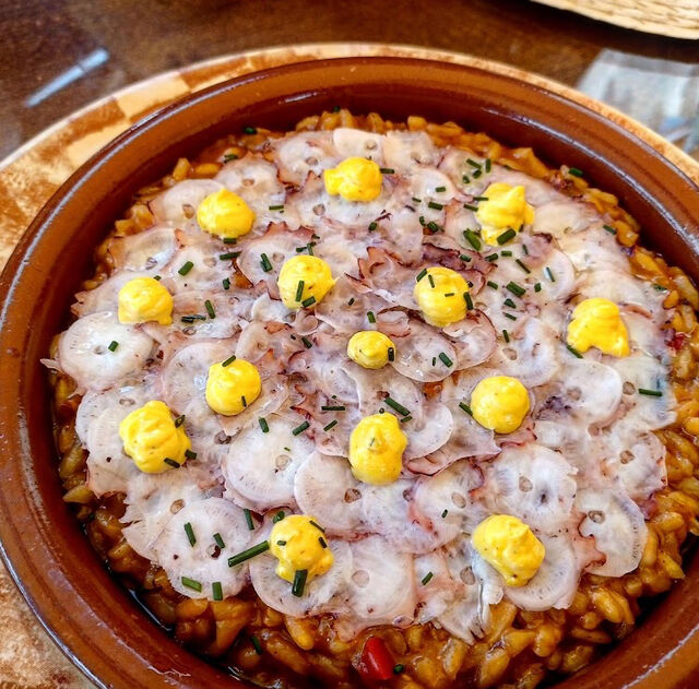Arroz cremoso de pulpo