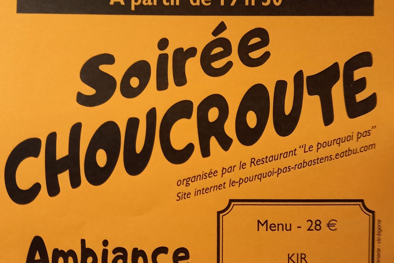 Soirée choucroute