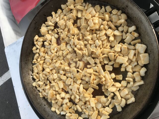 Les lamelles d’encornets géants 