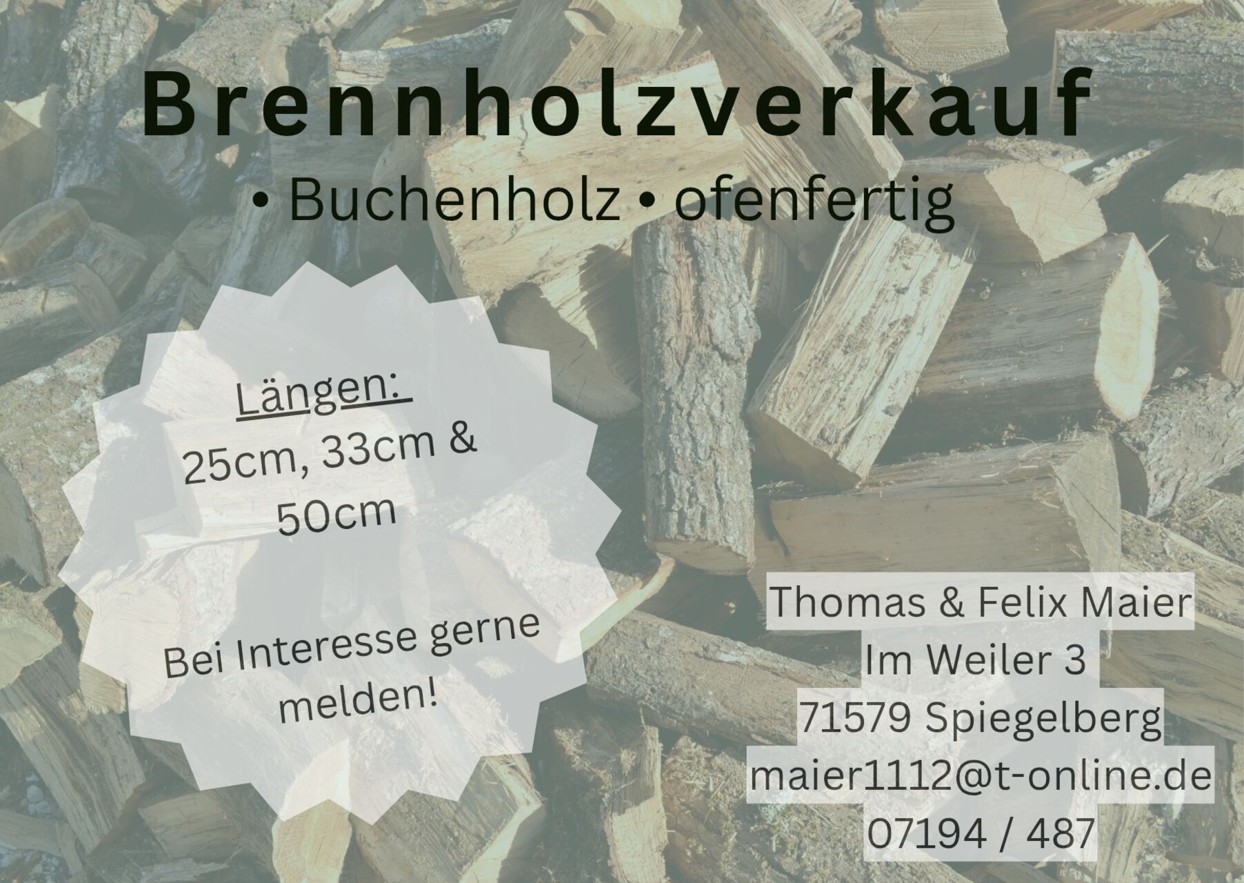 Brennholzverkauf