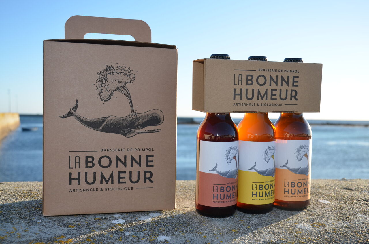 Bières de la brasserie la bonne humeur à Paimpol, disponible à l'unité ou en coffret 