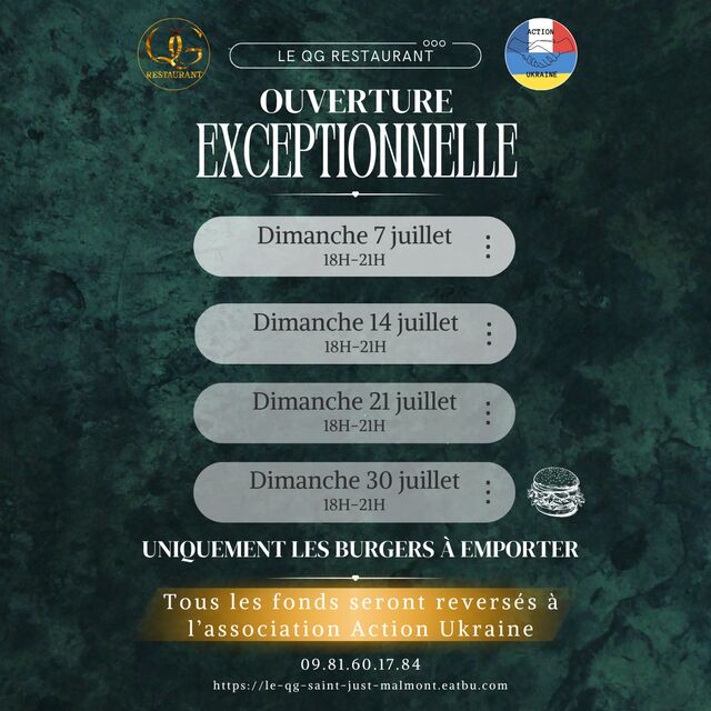 Ouverture exceptionnelle