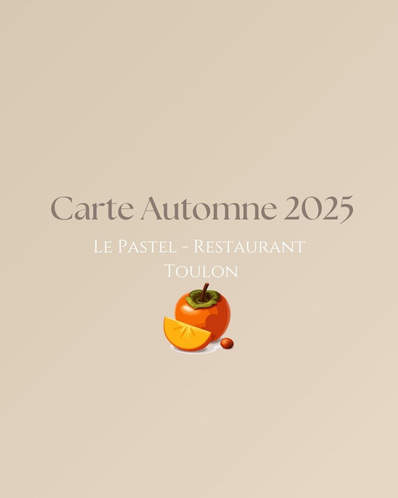 Carte Automne 2025 effective le vendredi 24 octobre 2025 à midi !