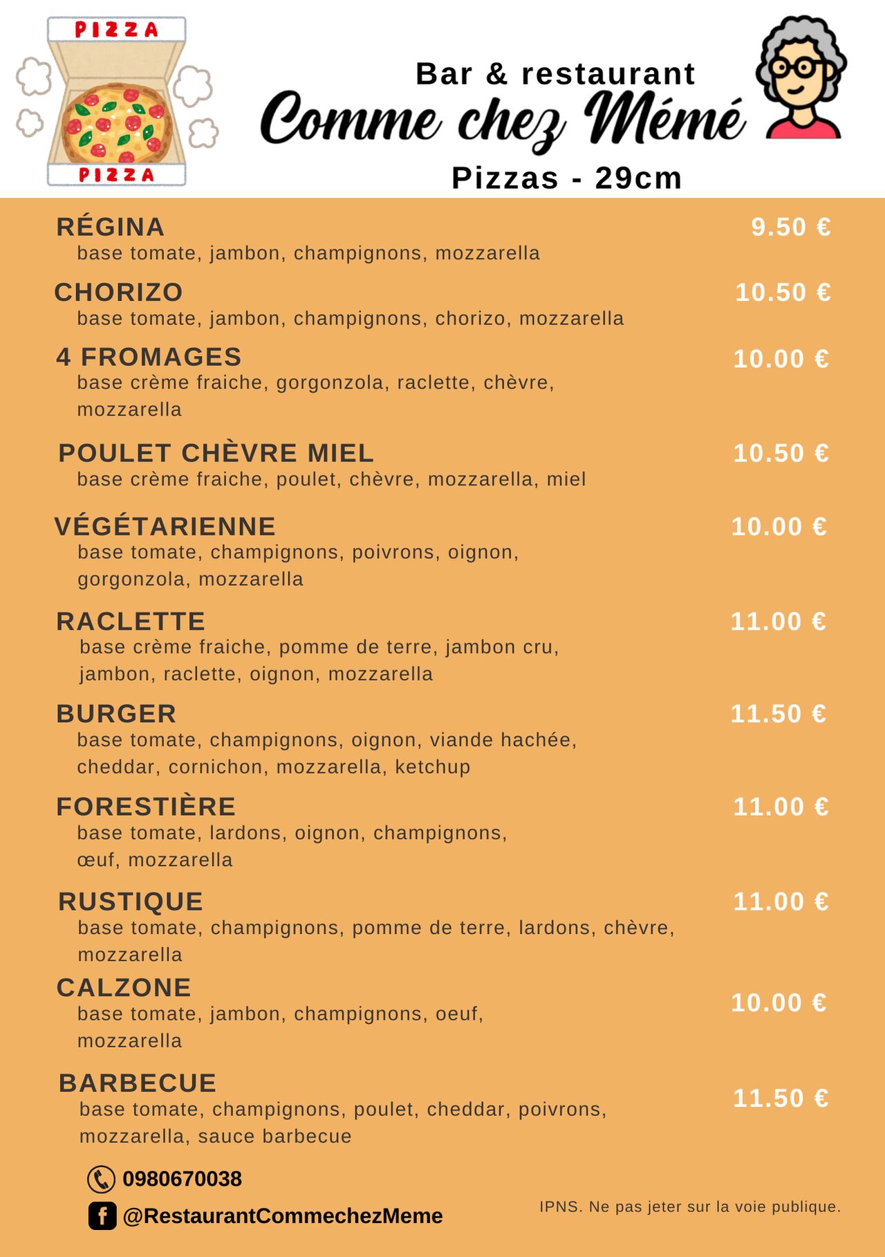 Pizza maison du mercredi soir au samedi soir