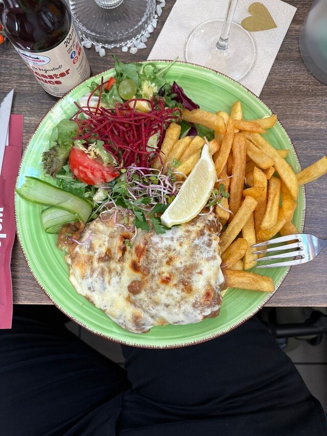 Steak au four an Super crunch Pommes 
