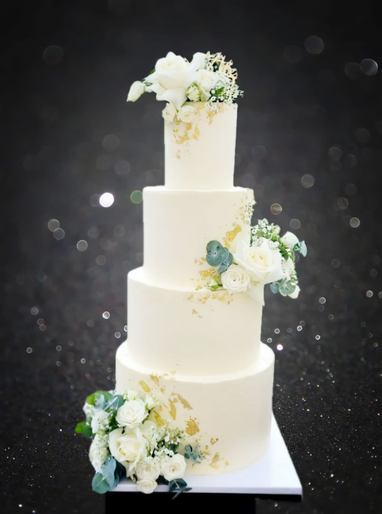 Wedding cake avec fleurs naturels 