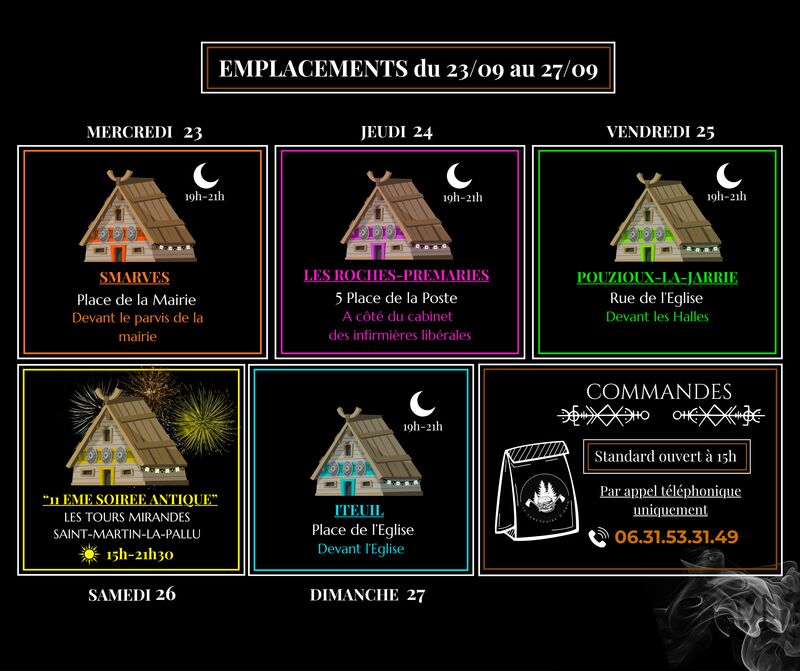 Planning de la semaine ✨