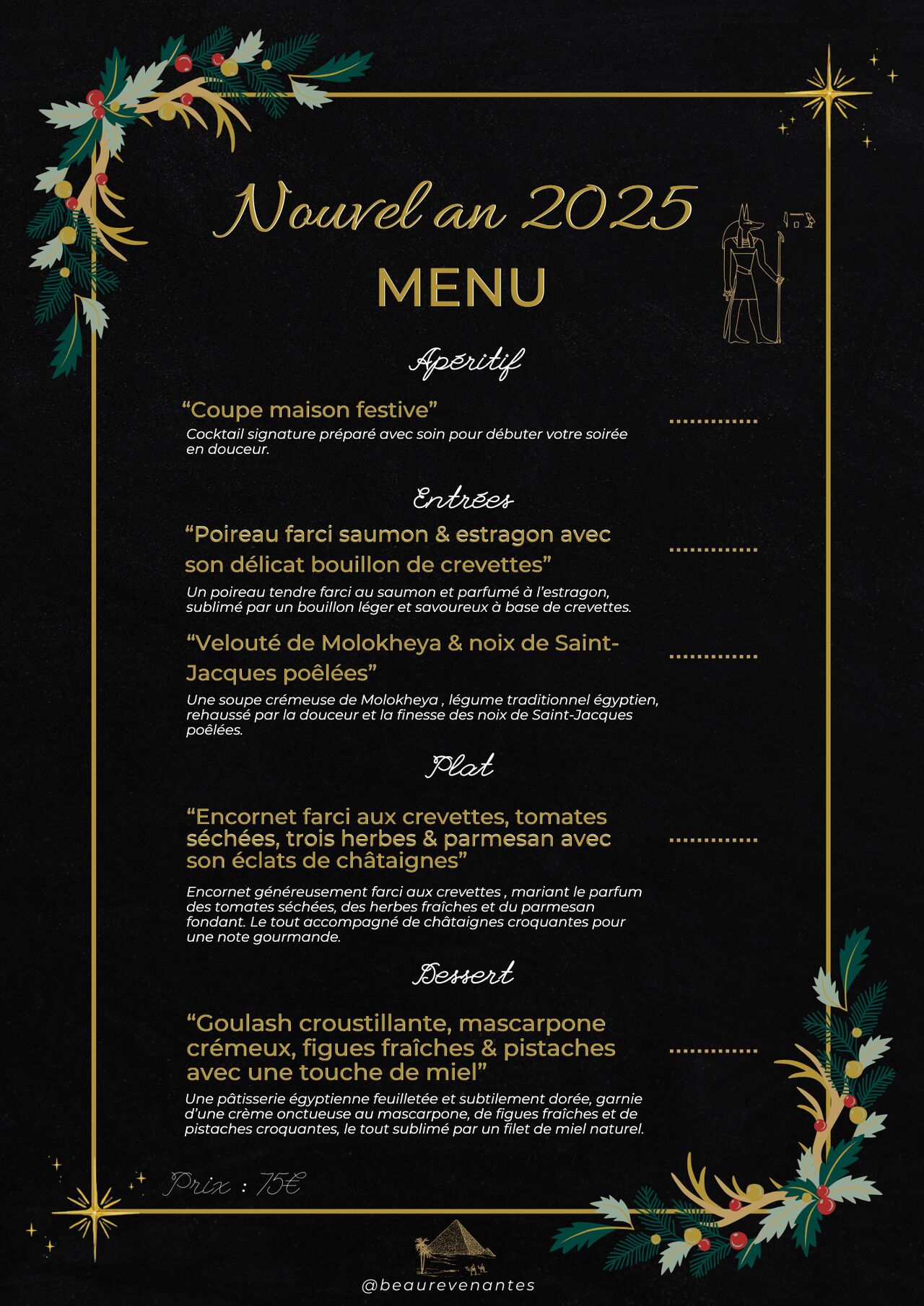 MENU NOUVEL AN