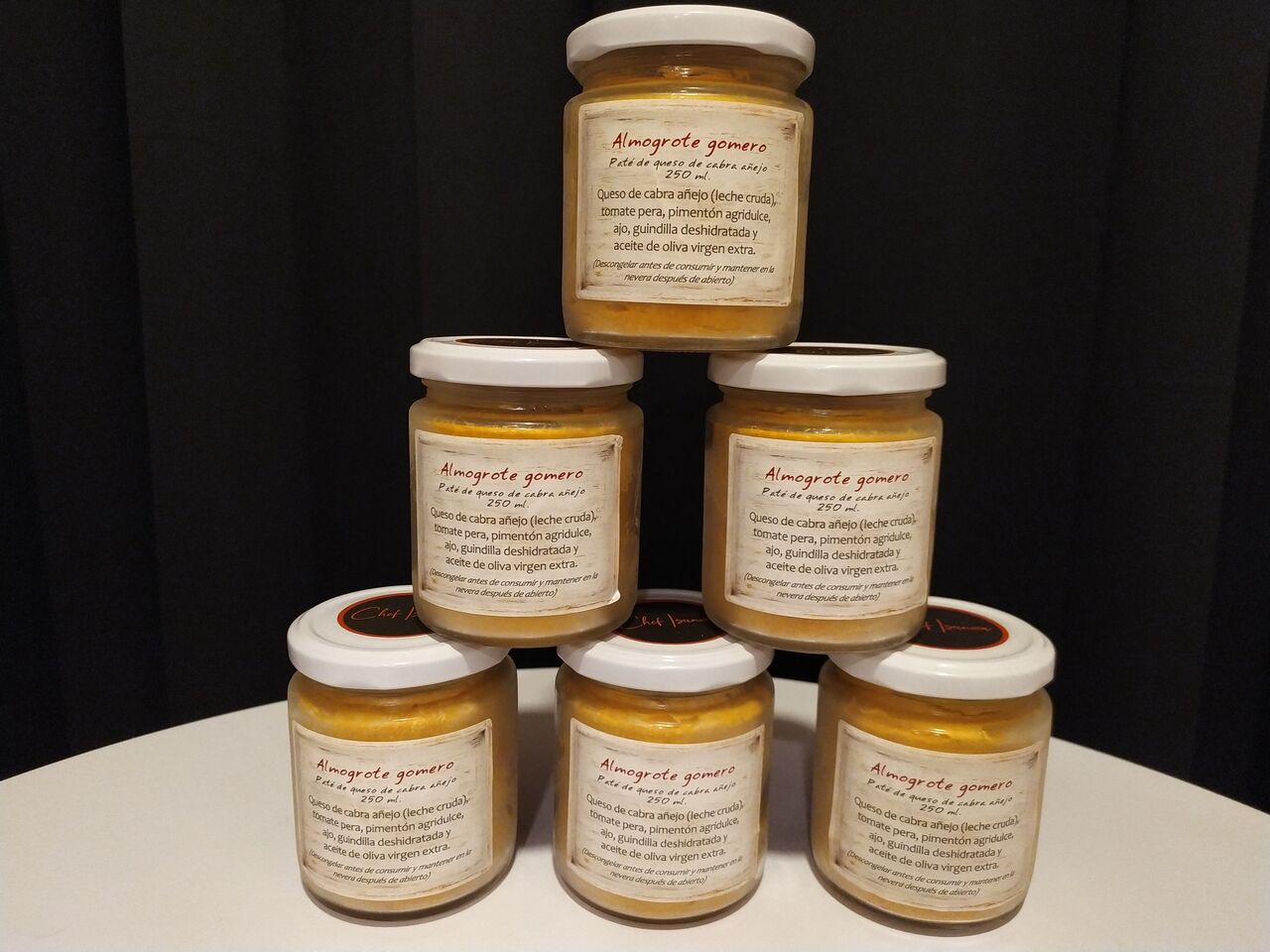 ALMOGROTE GOMERO (crema de queso de cabra) (Producto congelado)