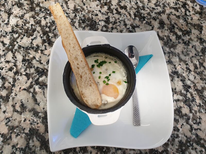 oeuf cocotte a la forestiere