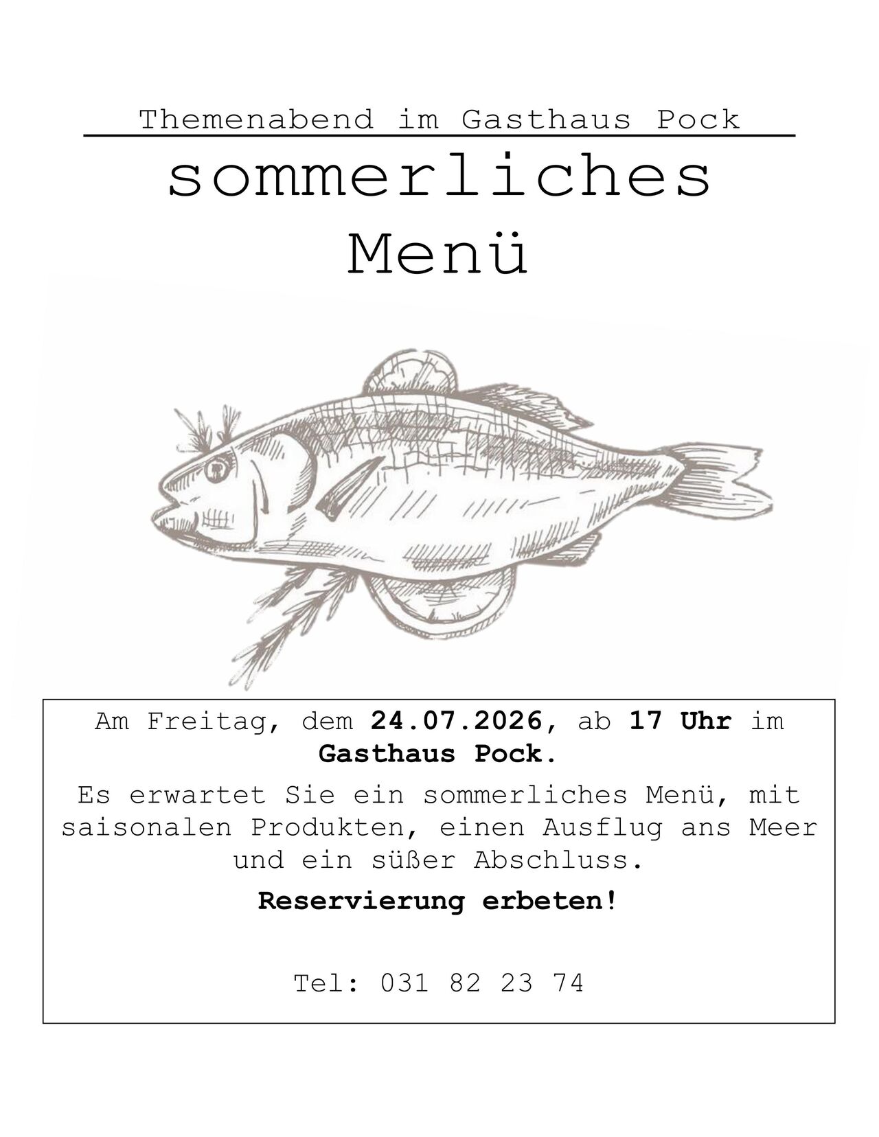 Themenabend: Sommerliches Menü