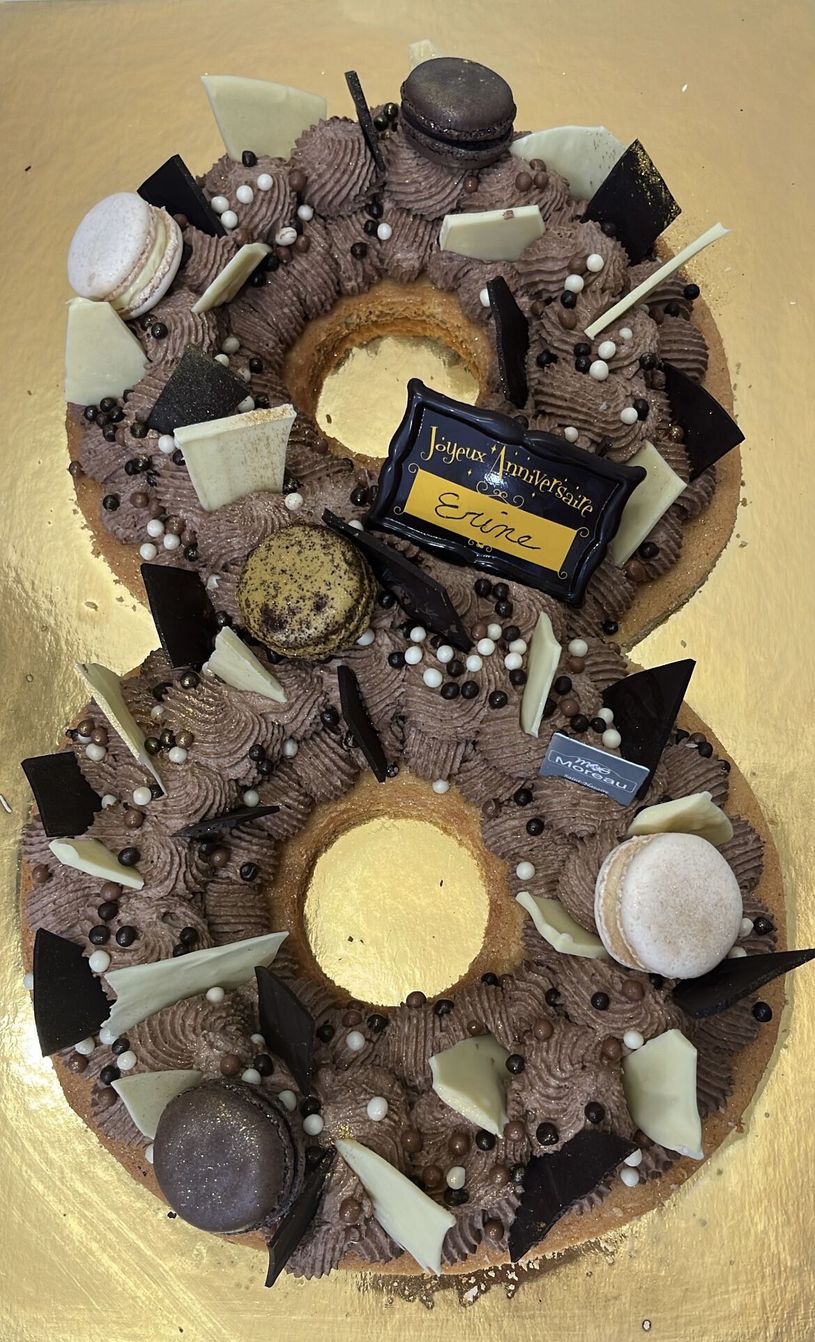 Number cake chocolat