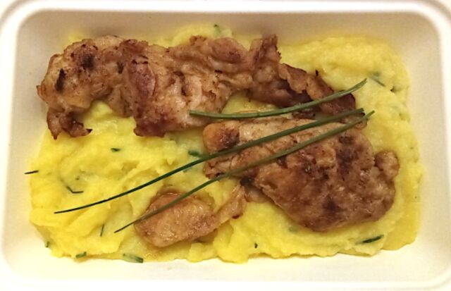 Araignée de porc & purée safranée à la ciboulette bio (pommes de terre bio)