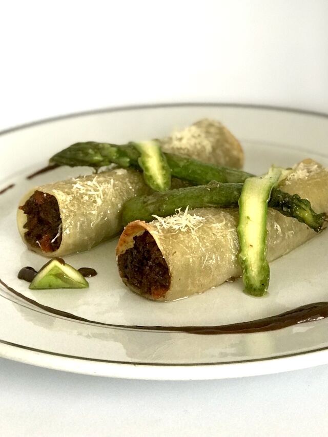 Cannellonis de joue de bœuf braisées 