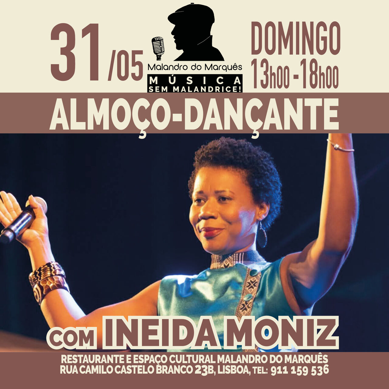 Almoço-Dançante com INEIDA MONIZ